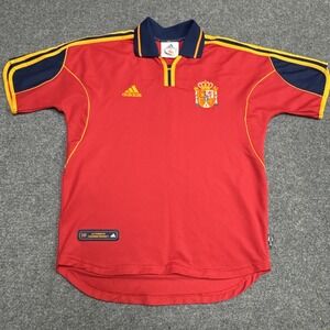 Vintage 2000 Spain National adidas‎ Soccer Kit Home Jersey